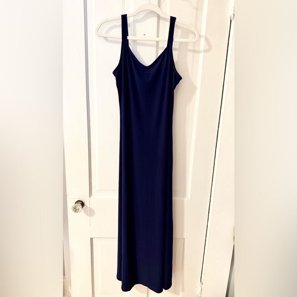 MSK Elegant Navy Blue Sleeveless Maxi Dress Size S